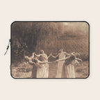 Circle Of Witches Vintage Women Dancing Laptop Sleeve Gallery Image 1