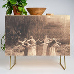 Circle Of Witches Vintage Women Dancing Credenza Gallery Image 1