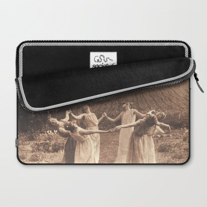 Circle Of Witches Vintage Women Dancing Laptop Sleeve Gallery Image 2