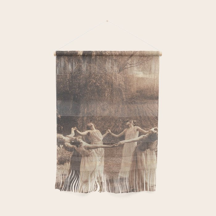 Circle Of Witches Vintage Women Dancing Wall Hanging Gallery Image 1