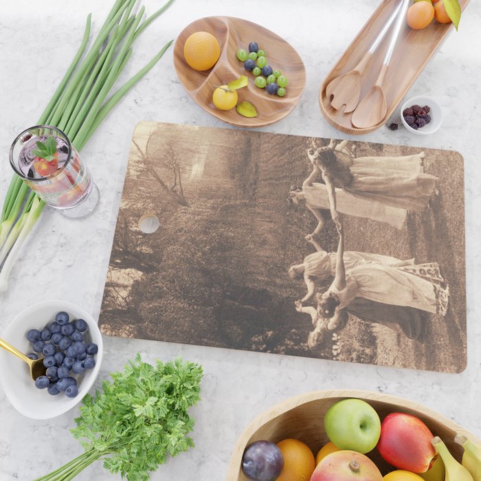 Circle Of Witches Vintage Women Dancing Cutting Board Gallery Image 2