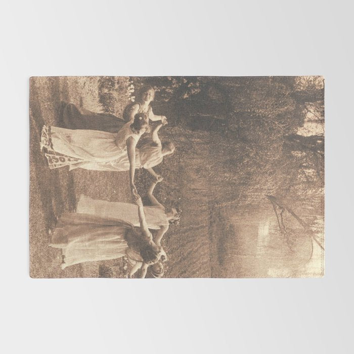 Circle Of Witches Vintage Women Dancing Rug Gallery Image 2