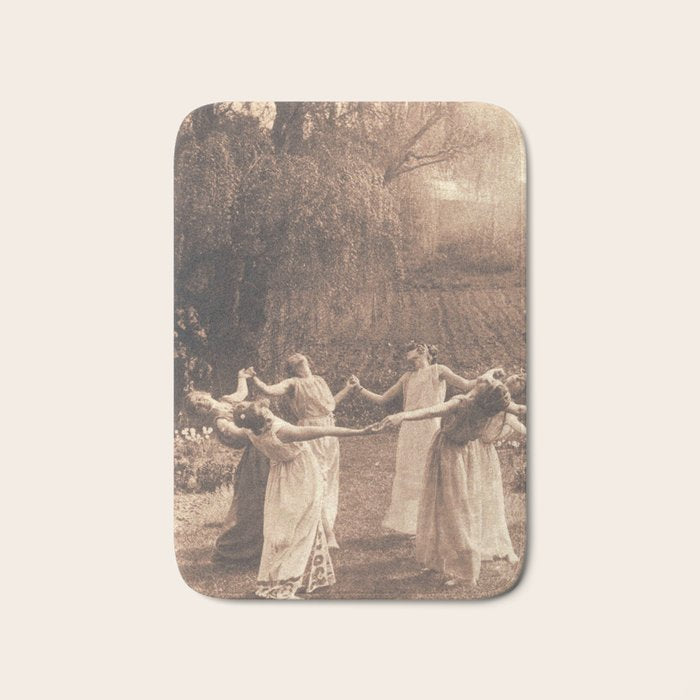 Circle Of Witches Vintage Women Dancing Bath Mat Gallery Image 1