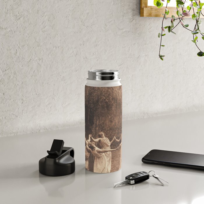 Circle Of Witches Vintage Women Dancing Water Bottle Gallery Image 4