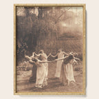 Circle Of Witches Vintage Women Dancing Serving Tray Gallery Image 1