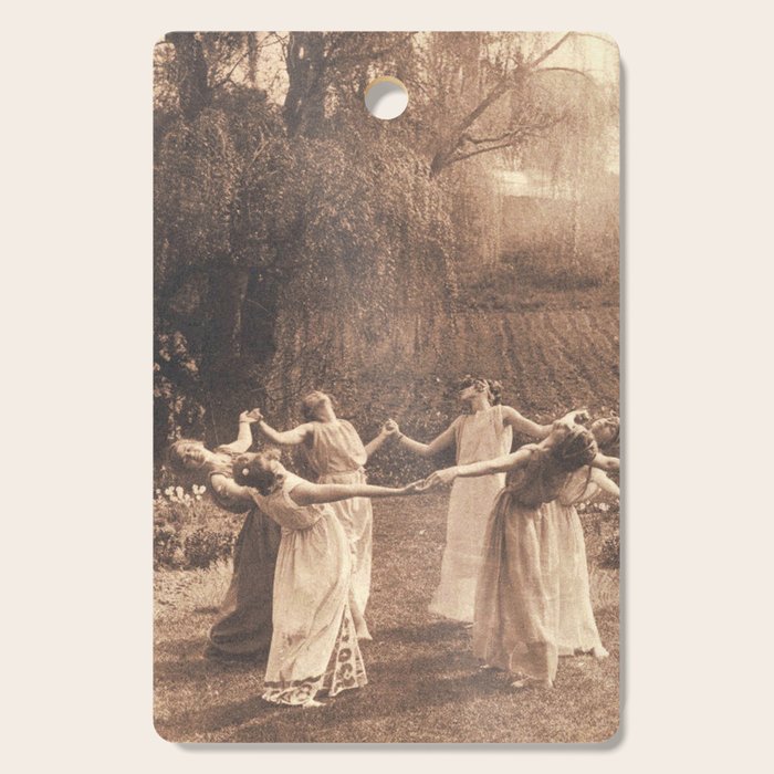Circle Of Witches Vintage Women Dancing Cutting Board Gallery Image 1