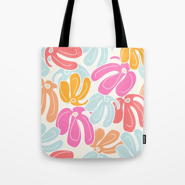 Retro Floral Spring Tote Bag Gallery Image 1