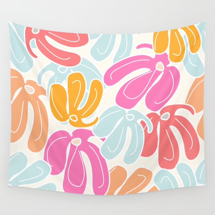 Retro Floral Spring Wall Tapestry Gallery Image 4