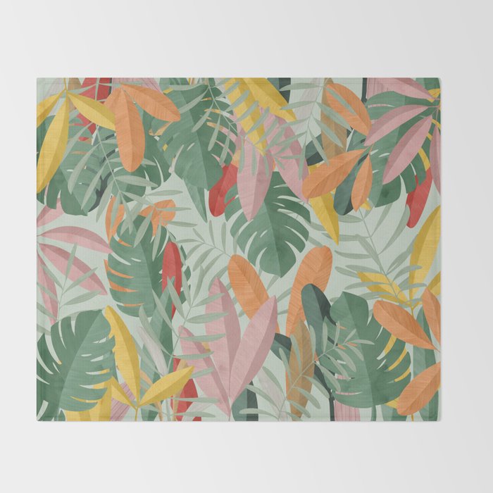 Tropical forest II Throw Blanket Gallery Image 2