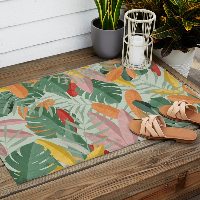 Tropical forest II Outdoor Rug Gallery Image 2