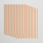 Classic Modern Retro Vertical Stripe Pattern in Cream Beige and Light Pumpkin Orange Wrapping Paper Gallery Image 3