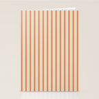 Classic Modern Retro Vertical Stripe Pattern in Cream Beige and Light Pumpkin Orange Stationery Card Gallery Image 2