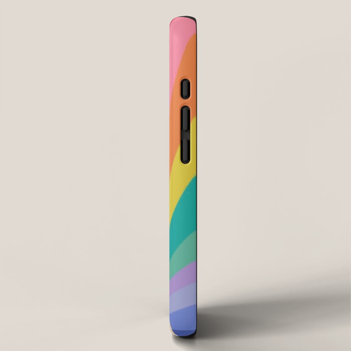 Smile - 70s Retro Sun Rainbow  iPhone Case Gallery Image 2