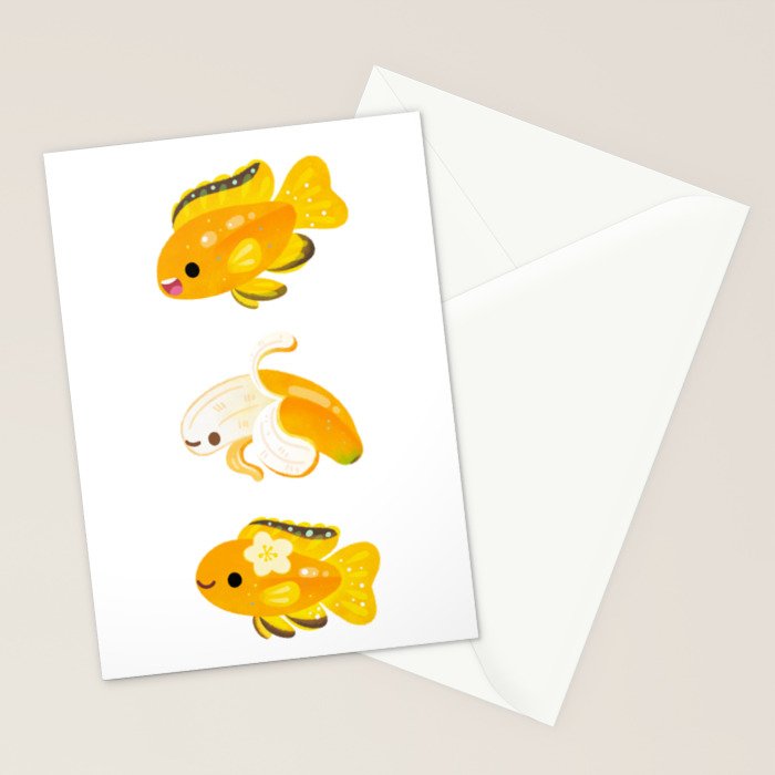 Banana cichlid Stationery Card Gallery Image 2