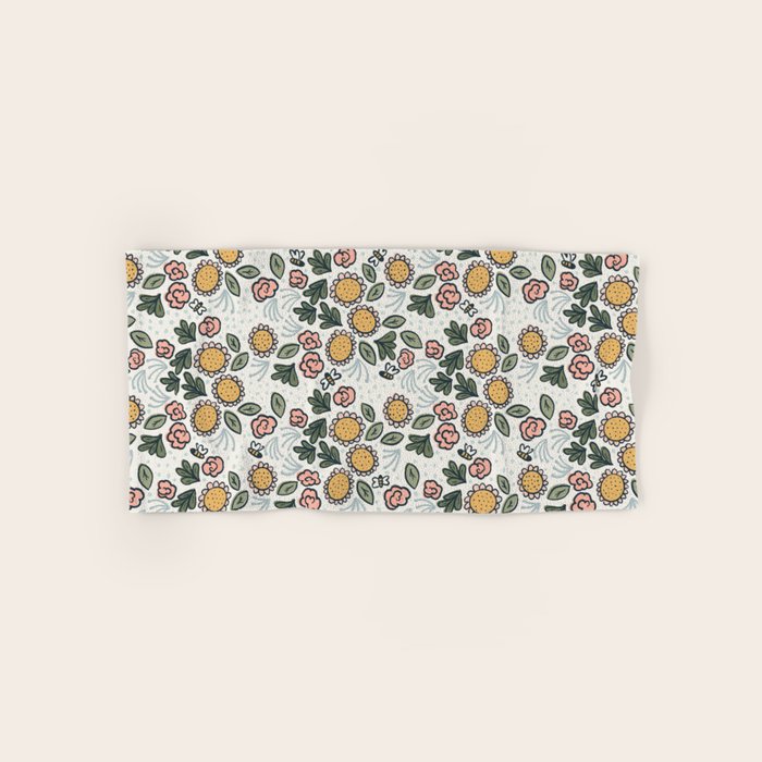 Bees in the Garden Bath Towel Gallery Image 1