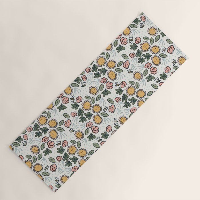 Bees in the Garden Yoga Mat Gallery Image 1