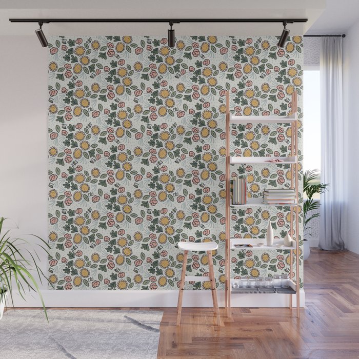 Bees in the Garden Wall Mural Gallery Image 1