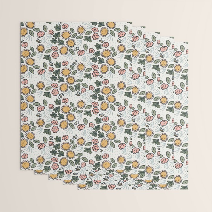 Bees in the Garden Wrapping Paper Gallery Image 3