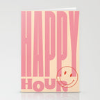 Happy Hour Pink Stationery Card Gallery Image 2