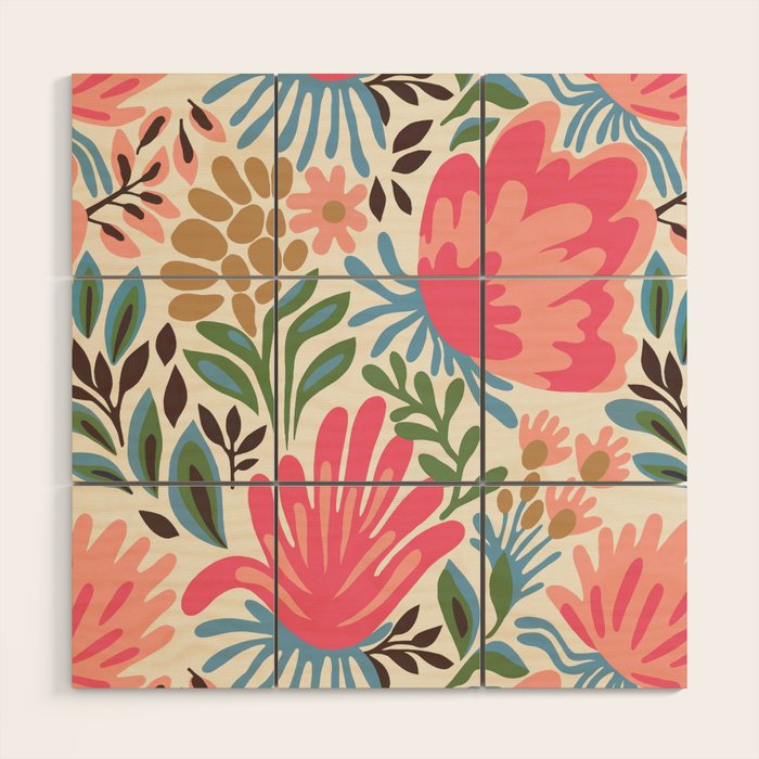 Lush Floral Escape Wood Wall Art Gallery Image 1
