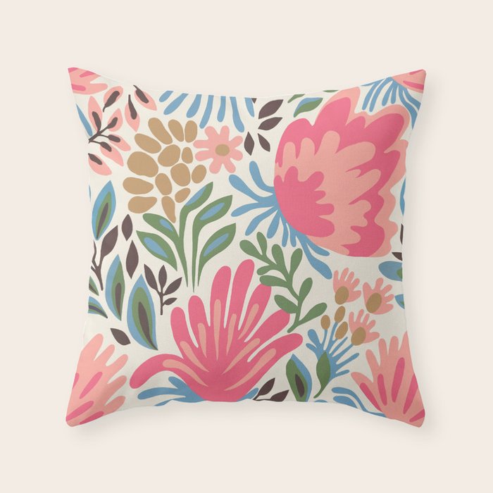 Lush Floral Escape Throw Pillow Gallery Image 6