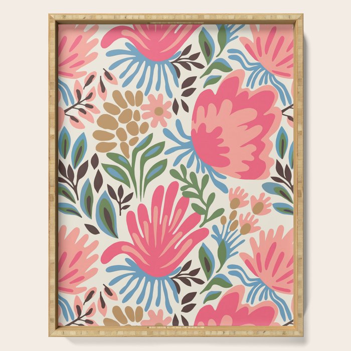 Lush Floral Escape Serving Tray Gallery Image 1