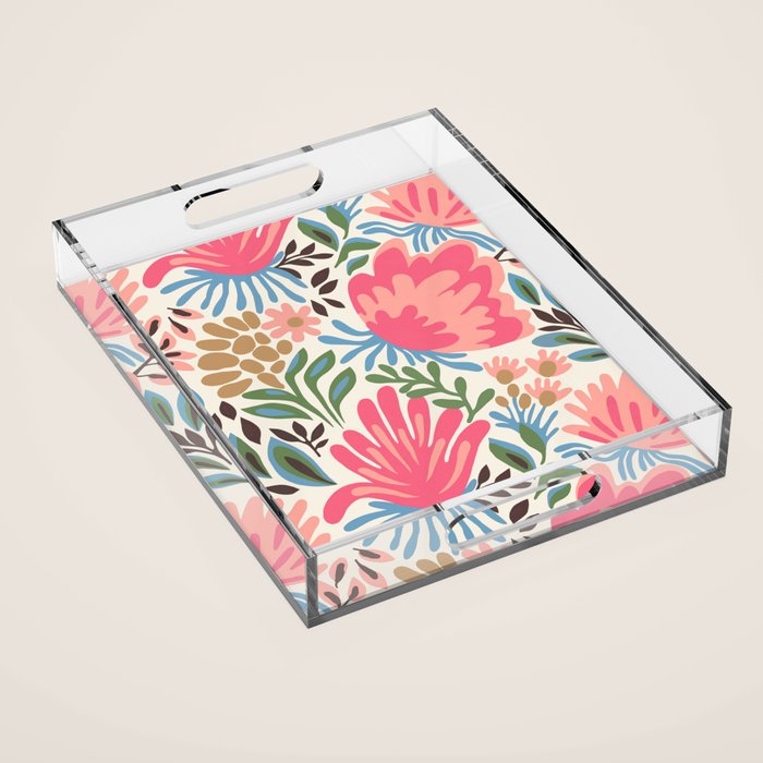 Lush Floral Escape Acrylic Tray Gallery Image 1