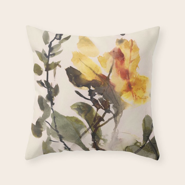 Vintage Summer Throw Pillow Gallery Image 1