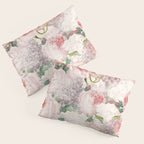 Vintage & Shabby Chic - Pastel Pink Botanical Summer Roses Garden Pillow Sham Gallery Image 3