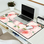 Vintage & Shabby Chic - Pastel Pink Botanical Summer Roses Garden Desk Mat Gallery Image 2