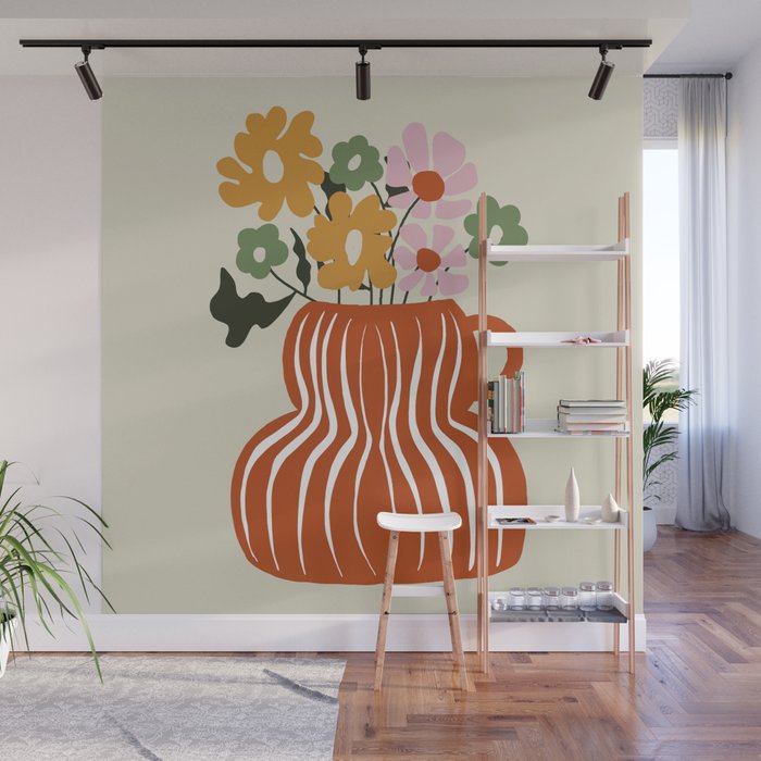 Daisy Jar Wall Mural Gallery Image 1