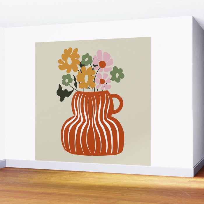 Daisy Jar Wall Mural Gallery Image 2