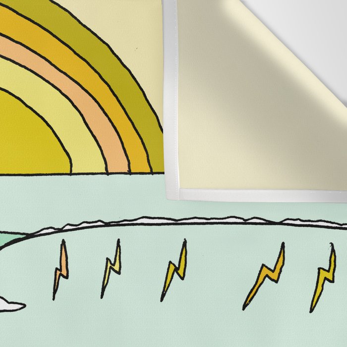 keep it simple // single fin // retro surf art by surfy birdy Wall Tapestry Gallery Image 3