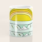 keep it simple // single fin // retro surf art by surfy birdy Coffee Mug Gallery Image 4