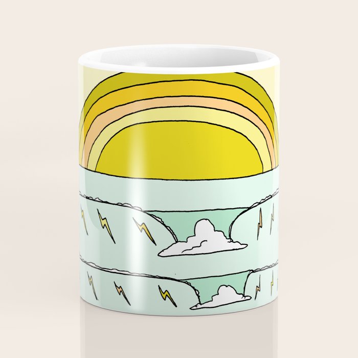keep it simple // single fin // retro surf art by surfy birdy Coffee Mug Gallery Image 4