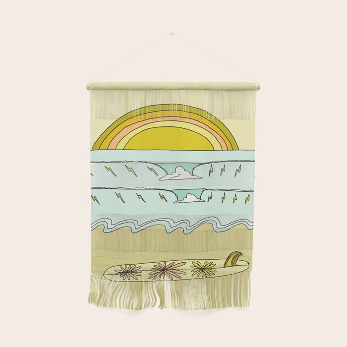 Keep It Simple // Single Fin // Retro Surf Art By Surfy Birdy Wall Hanging