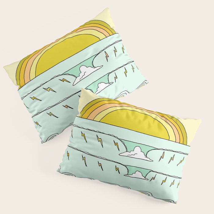 keep it simple // single fin // retro surf art by surfy birdy Pillow Sham Gallery Image 3