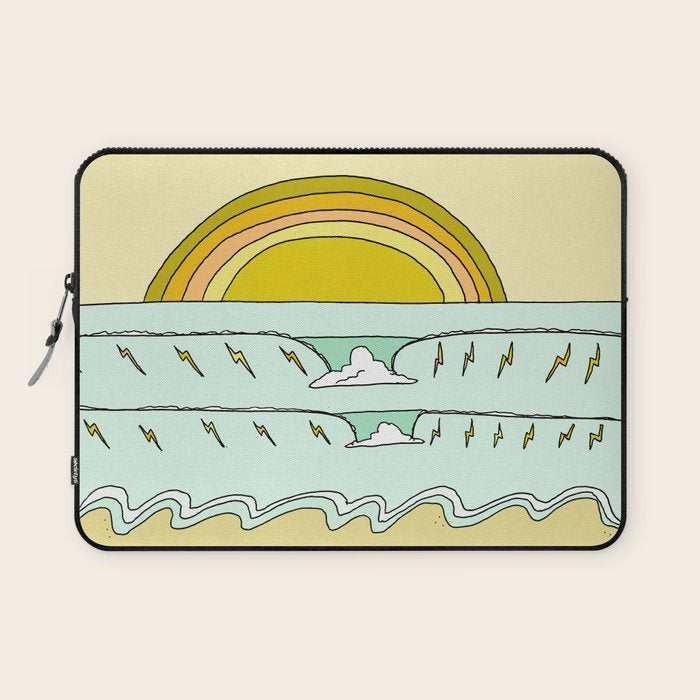 keep it simple // single fin // retro surf art by surfy birdy Laptop Sleeve Gallery Image 1