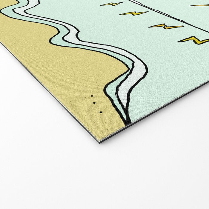 keep it simple // single fin // retro surf art by surfy birdy Welcome Mat Gallery Image 2