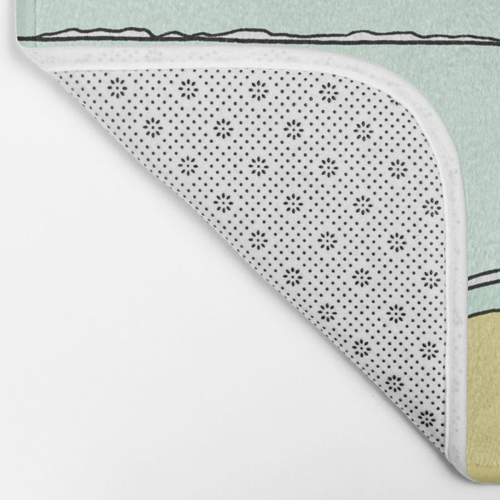 keep it simple // single fin // retro surf art by surfy birdy Bath Mat Gallery Image 2