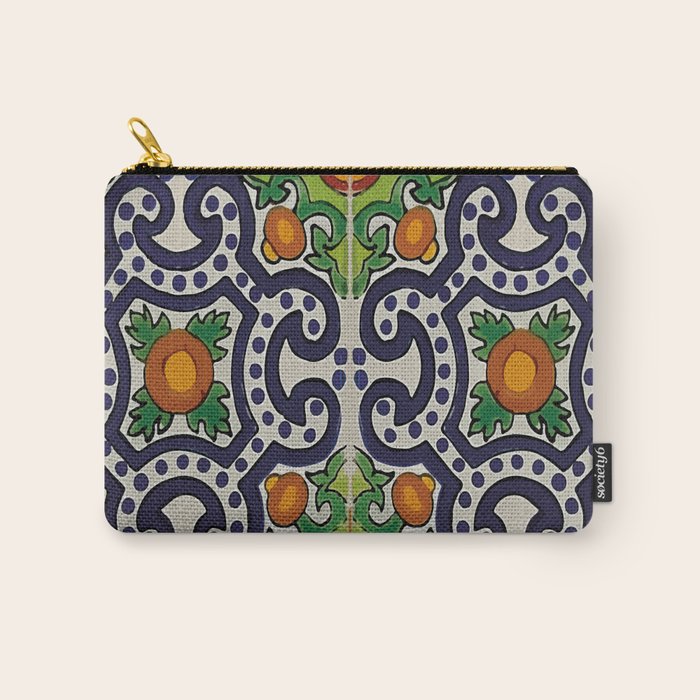 Oranges talavera tile abstract pattern modern decoration Carry All Pouch Gallery Image 1