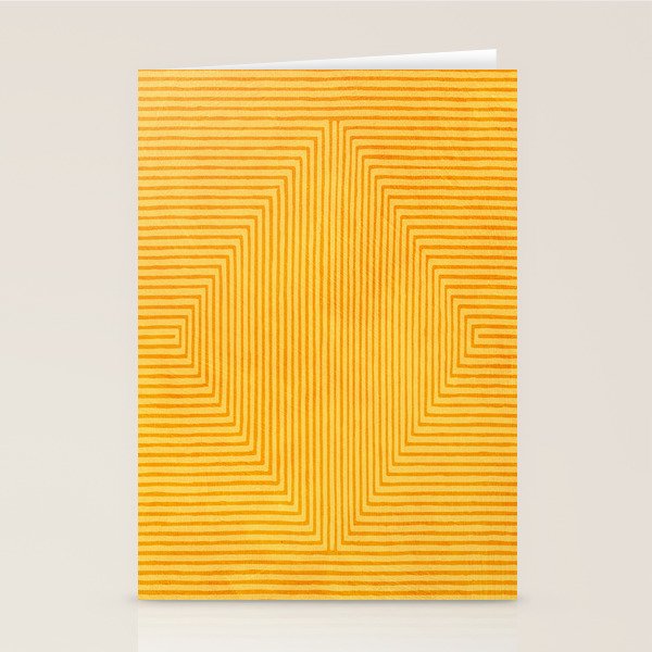Yellow Modern Geometric Design Artwork Stationery Card Gallery Image 1