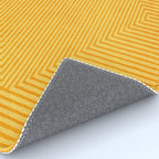 Yellow Modern Geometric Design Artwork Rug Gallery Image 4