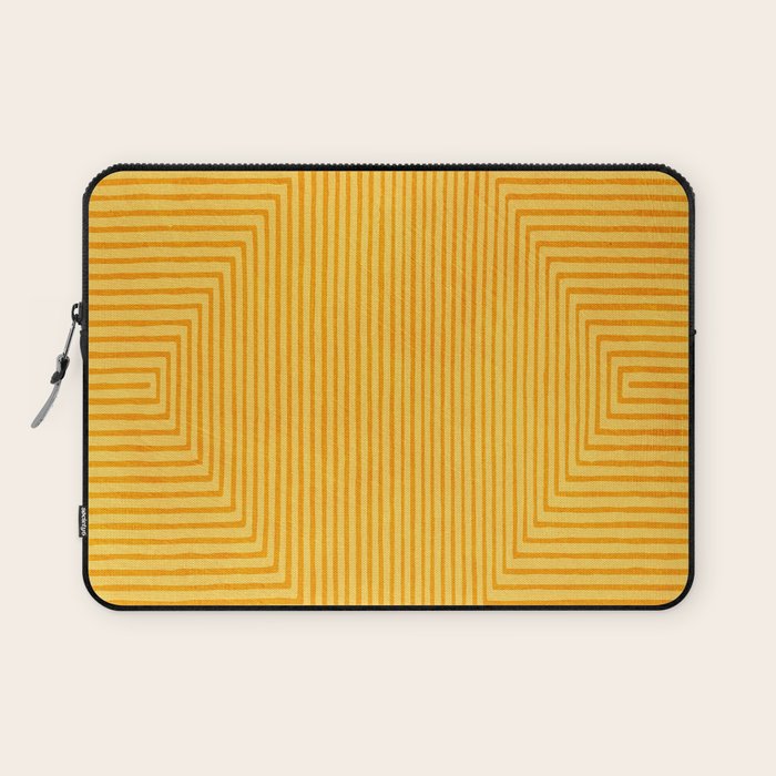 Yellow Modern Geometric Design Artwork Laptop Sleeve Gallery Image 1