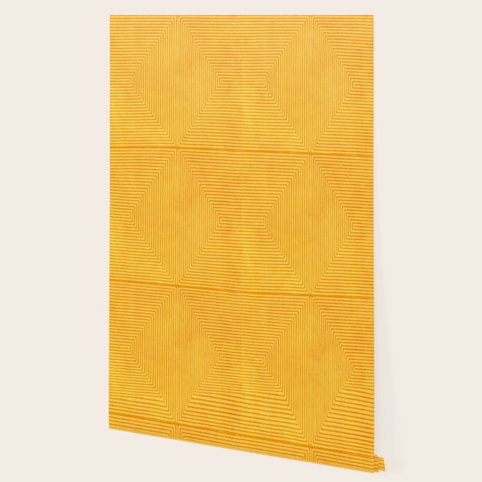 Yellow Modern Geometric Design Artwork Wallpaper Gallery Image 2