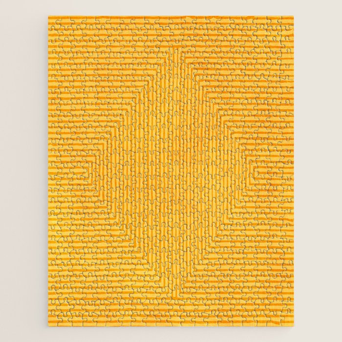 Yellow Modern Geometric Design Artwork Jigsaw Puzzle Gallery Image 1