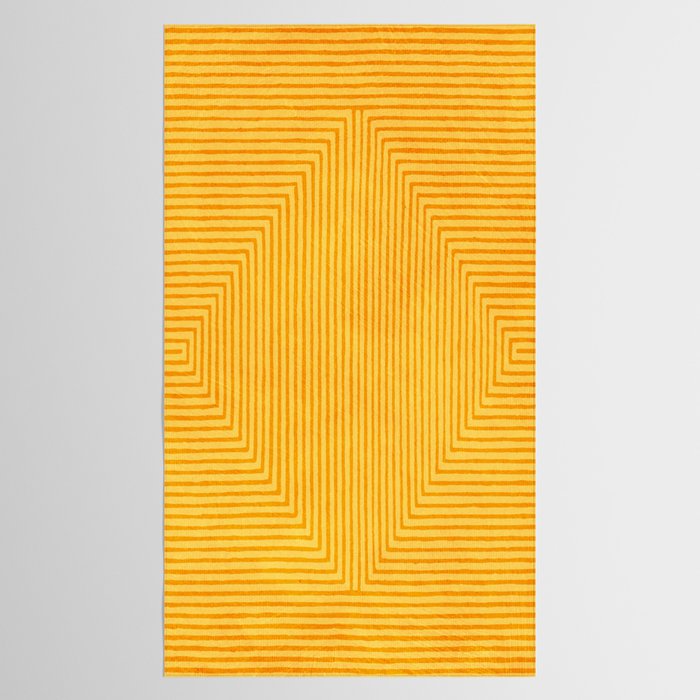 Yellow Modern Geometric Design Artwork Tablecloth Gallery Image 2