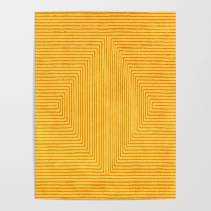 Yellow Modern Geometric Design Artwork Poster Gallery Image 4