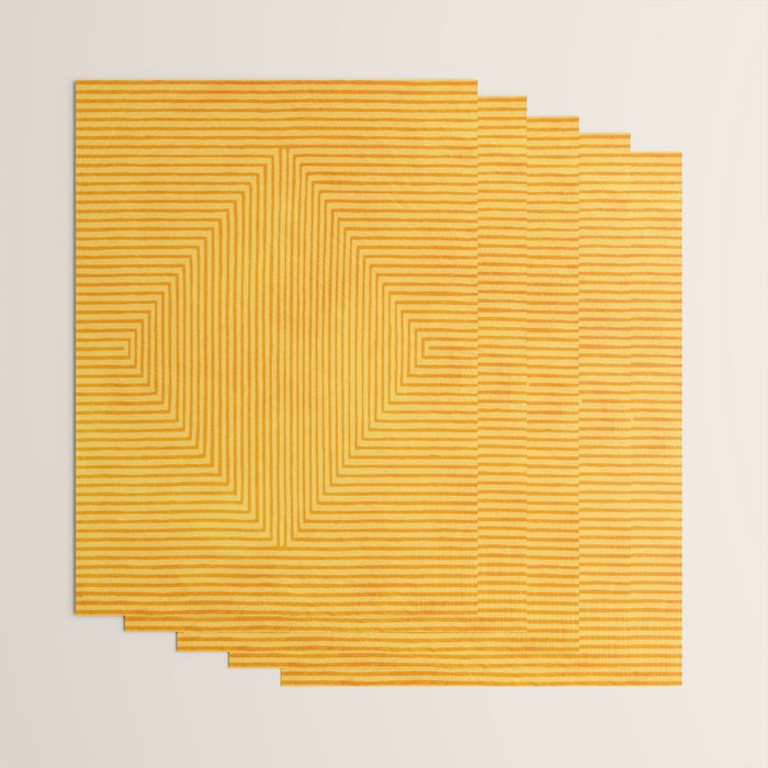 Yellow Modern Geometric Design Artwork Wrapping Paper Gallery Image 3