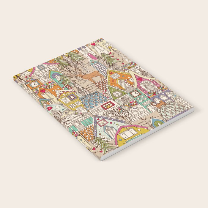 vintage gingerbread town Notebook Gallery Image 1